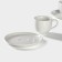 Set of Porcelain Magistro Mien, 4 objects: 2 cups 200 ml, 2 saucers d = 16 cm, white color