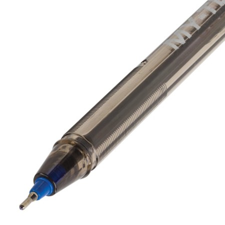 Ballpoint Pensan My-Tech Ballpress, Node-bela 0.7 mm, blue ink + display-5
