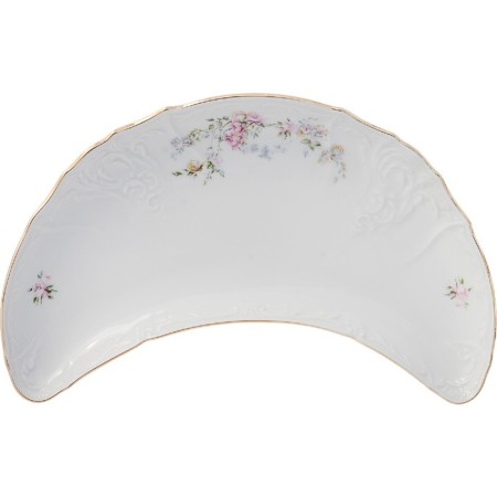 BerNadotte bones bowl, decor “Wild rose, gold layer”, 18 x 10 x 2 cm