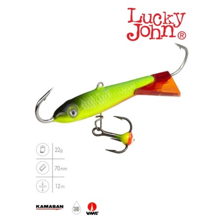 Balancir Lucky John Classic 7 + tee, 7 cm, color 26rt blister