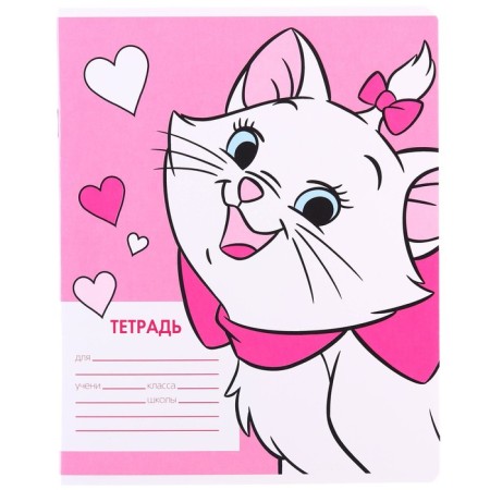 Notebook in a large cage 12 sheets, 5 types of mix, cover coated cardboard, cats aristocrats-4