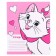Notebook in a large cage 12 sheets, 5 types of mix, cover coated cardboard, cats aristocrats