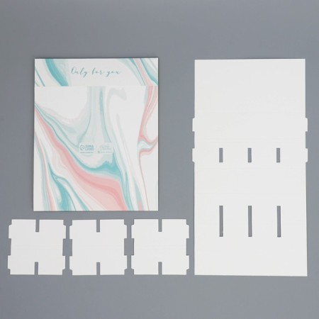 Box for 8 sweets and chocolate with cells, confectionery packaging, “fluid” 18 x 18 x 4 cm-6