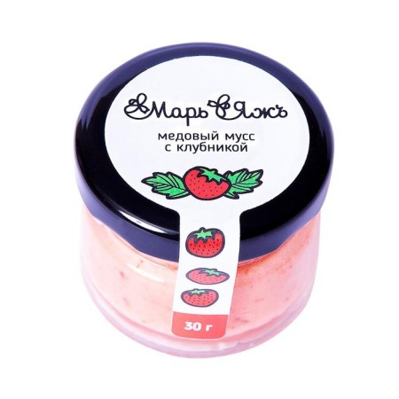 Honey mousse "Mary & Yazh", with strawberries, 30 g-3