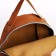 Women's backpack of artificial leather with lightning, 1 pocket, brown color