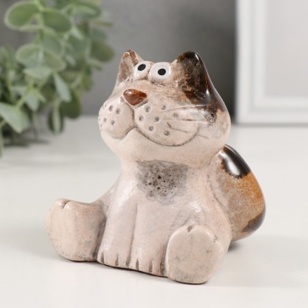 Souvenir Ceramics "Gray cat with spotted ears" 7.7x9.2 cm-3