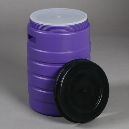 Food barrel, 35 l, neck 27 cm, with a lid, color mix-1