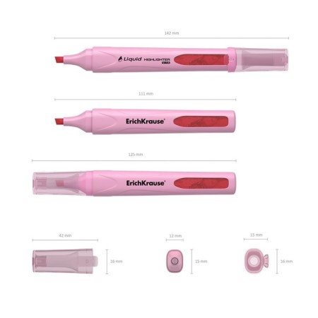 Erichkrause Liquid Visioline V-14 Pastel, 0.6-4.0 mm, water-based liquid inlets, pink-1