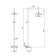 Shower system Accoona A8392-1, one-leaf, with a tropical shower, chrome