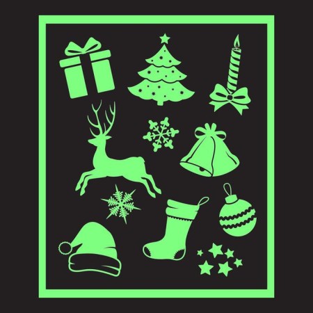 A set of cards for drawing by light "New Year", 5 pcs-10