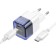 Network charger HOCO C125A, Type-C, 20 W, transparent, Type-C-Type-C, Blue