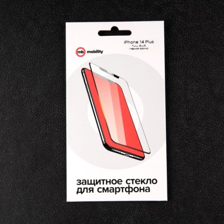 Protective glass Mobility, for the iPhone 14 Plus, full glue, black-2