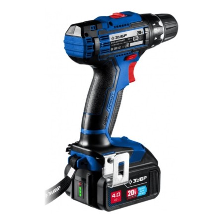 Drill-shuruvret bison DL-201-42, 20 V, 2x4 Ah, BZP, 0.8-10 mm, 2 speeds, Li-Lon, 50 nm-2