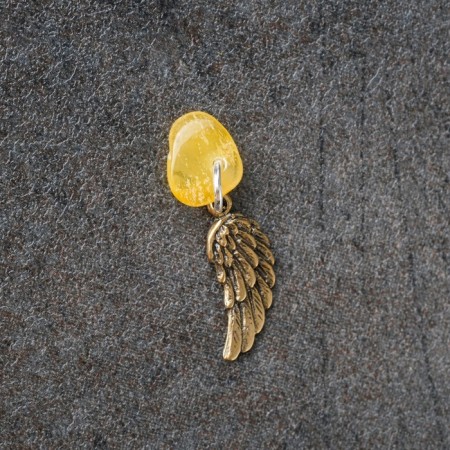 Talisman key "Wings", natural amber