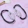 Hair gum with beads "Dark Beauty", 2 pcs.