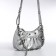 Bag Women's Cross Bodi, on a zipper, silver color