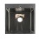 Kitchen sink Aflorn Af95050, Sredal, S = 3.0 and 0.8 mm, 50x50x20 cm, siphon, satin