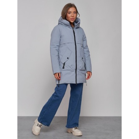 Winter jacket women, size 44, blue color-1