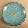Largan Rishtan ceramics "Flowers", 32 cm, green, corrugated