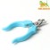 Small side claws with curly handles, a hole of 9 mm, blue