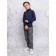 Turtleneck for a boy, height 128 cm, blue color