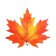 Poster "Mine Leaf" Red-Orange, 10 x 11 cm