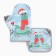 Set of kitchen shade "Love and warmth": a severity 17x17 cm, mittens-seging 20x28 cm, 35% cotton