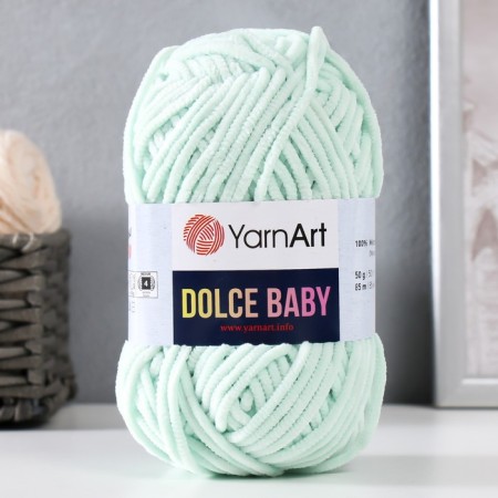 Yarn "Dolce Baby" 100% microopoliester 85m/50 g (753 mint)