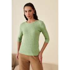 Female jumper Eliseeva Olesya, size 58, green color