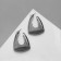 Earrings Metal "embossed" rounded, silver color