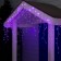 Garland "fringe" 3 × 0.6 m, IP44, UMS, transparent thread, 160 LED, purple glow, 220 V