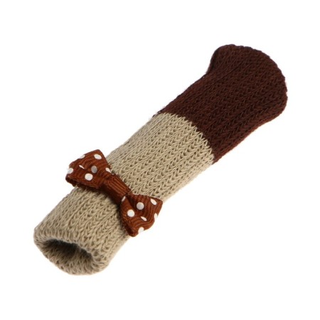Cappio socks for furniture with a bow, brown color-3