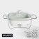 Marmite of heat -resistant ceramics square Magistro Estet, 2.2 l, 27.5 × 23.2 × 12 cm