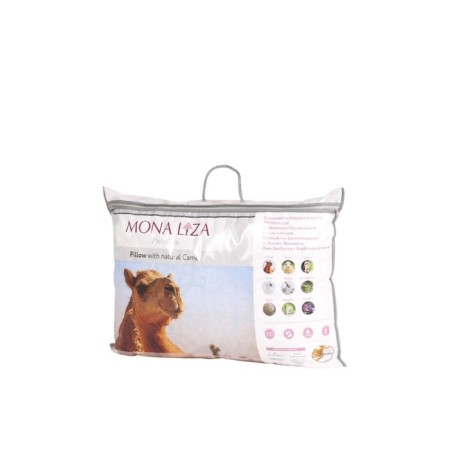 Camel wool pillow, size 70 × 70 cm, artificial tick-6