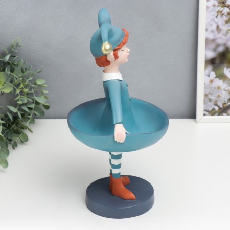 Souvenir Polystone stand "Baby in a costume costume" Blue 32x18.5x18.5 cm-1