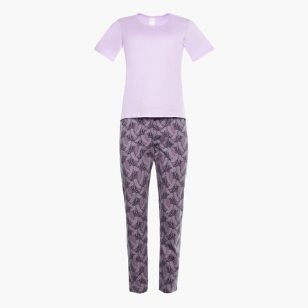 Women's set (T -shirt, trousers), lilac color, size 46-3