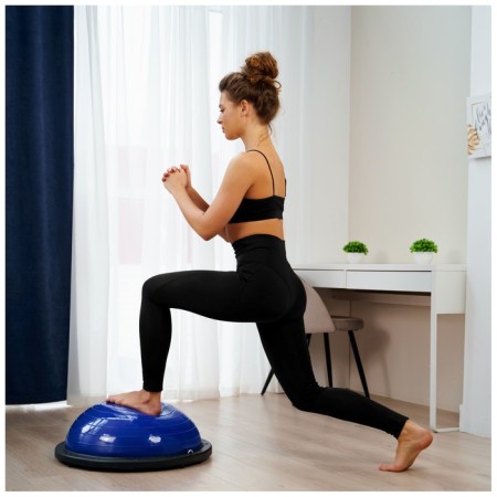 Half -sphere bosu gymnastic, with a pump, 55x25 cm, blue color-6