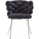 STULL OF THE METALLICASAS RENDI Metal/Fabric, Chrome/Gray 64x70x77 cm