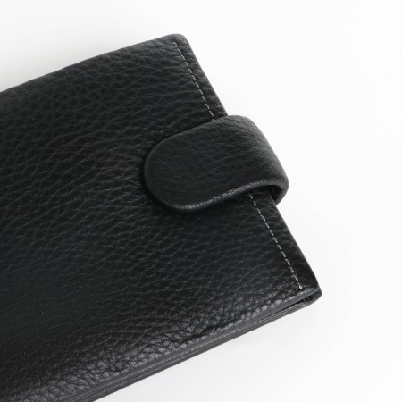 Male purse on the button, black color-2
