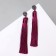 Earrings "Brushes" harmony, purple color, l brush 8.5 cm