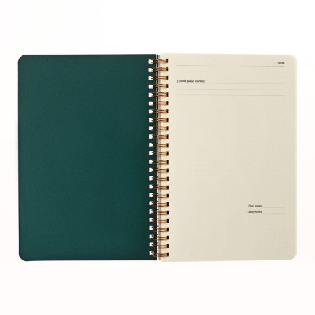 A5 business test, 60 sheets in the PragMatic cage, cardboard cover, tinted block 80g/m2, green-1