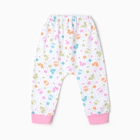 Pants children, white color/owls, height 68 cm-2