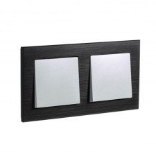 Frame for the socket/switch Sche Atn312302 Atlasdesign Nature, Metal, Onyx color