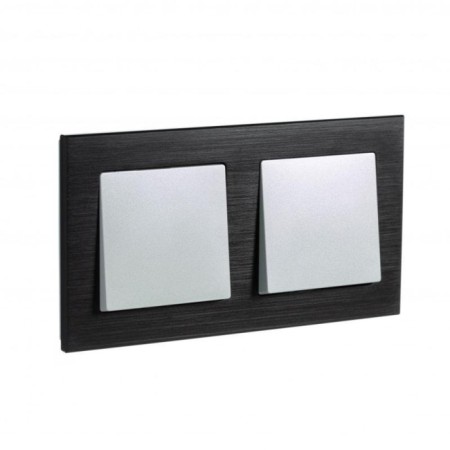 Frame for the socket/switch Sche Atn312302 Atlasdesign Nature, Metal, Onyx color