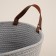 Basket for storage of handmade launcher "Louise", 33 × 33 × 16 cm, color beige-gray