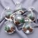 Set of balls plastic D -6 cm, 6 pcs "Ice - cones" transparent