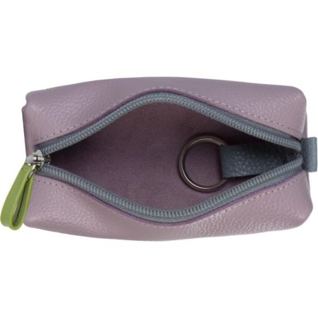 Gift set: cover for passport and key holder, lilac color-3