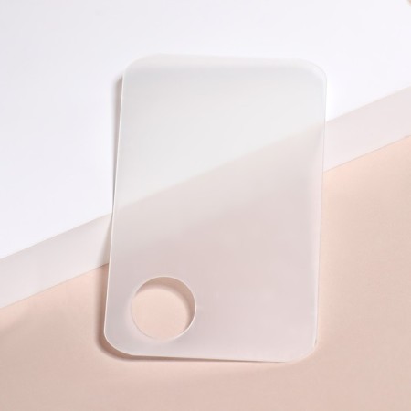 Palette for mixing cosmetics, 10 × 15 cm, with a hole, the color is a transparent matte-3