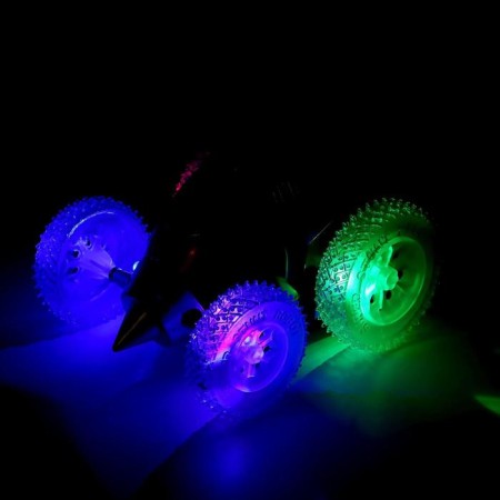 Crow in the radio -controlled “speed”, works on batteries, light effects, blue color-4