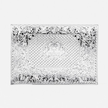 Passport cover, silver color-1